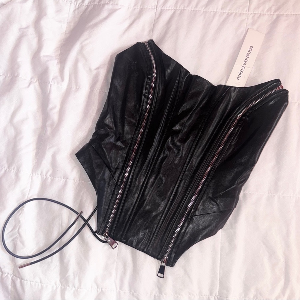 Naked Wardrobe Double Zip Corset